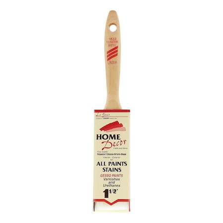 Linzer Linzer Home Decor 1-1/2 in. Flat Paint Brush 1822-15